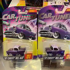 CAR TUNED ‘Walgreens Exclusive 57 CHEVY BEL AIR SERIES 1 #1 Purple Lot of 2
