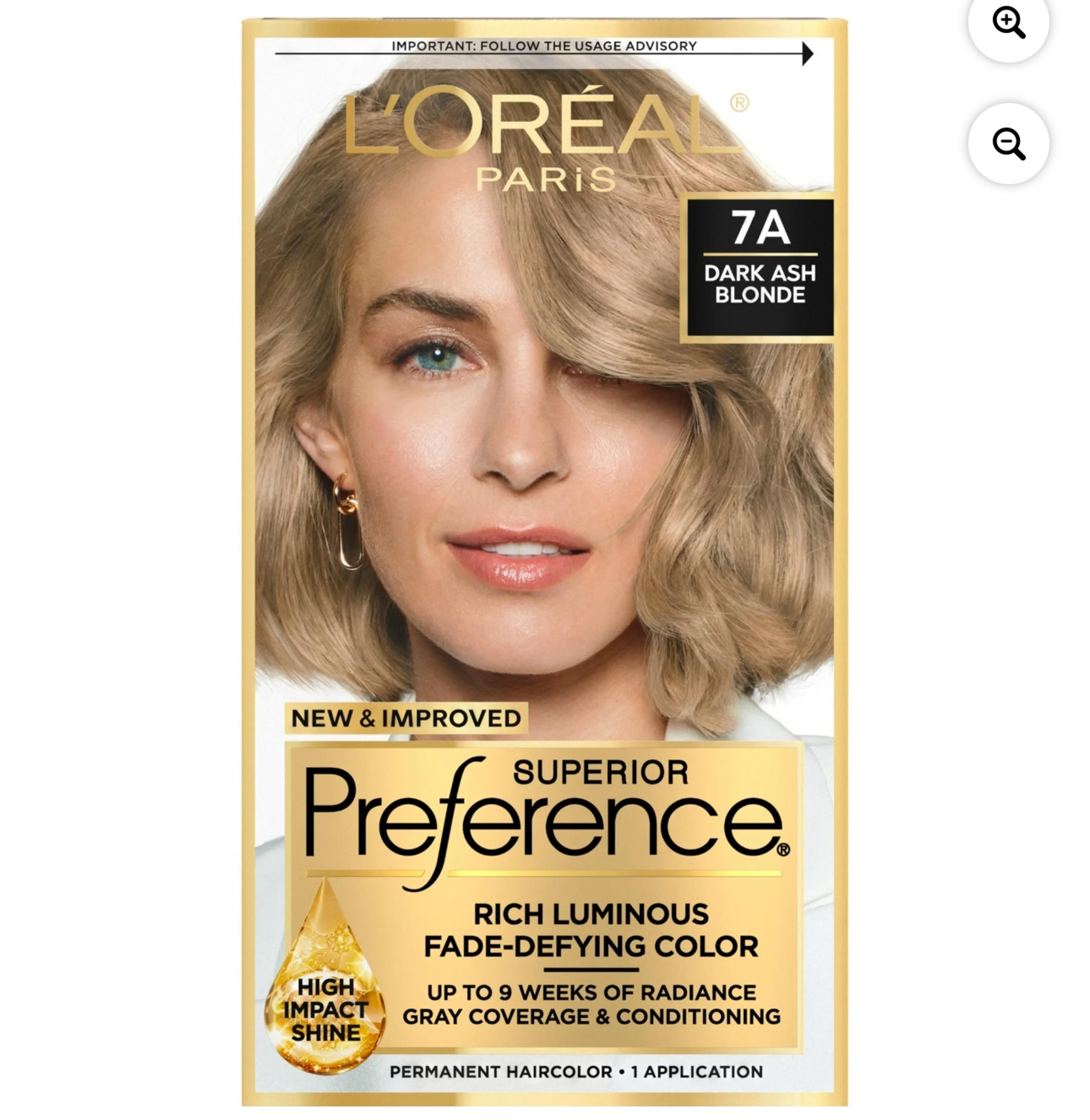 L’Oréal Paris Superior Preference Permanent Hair Color 7A Dark Ash Blonde New