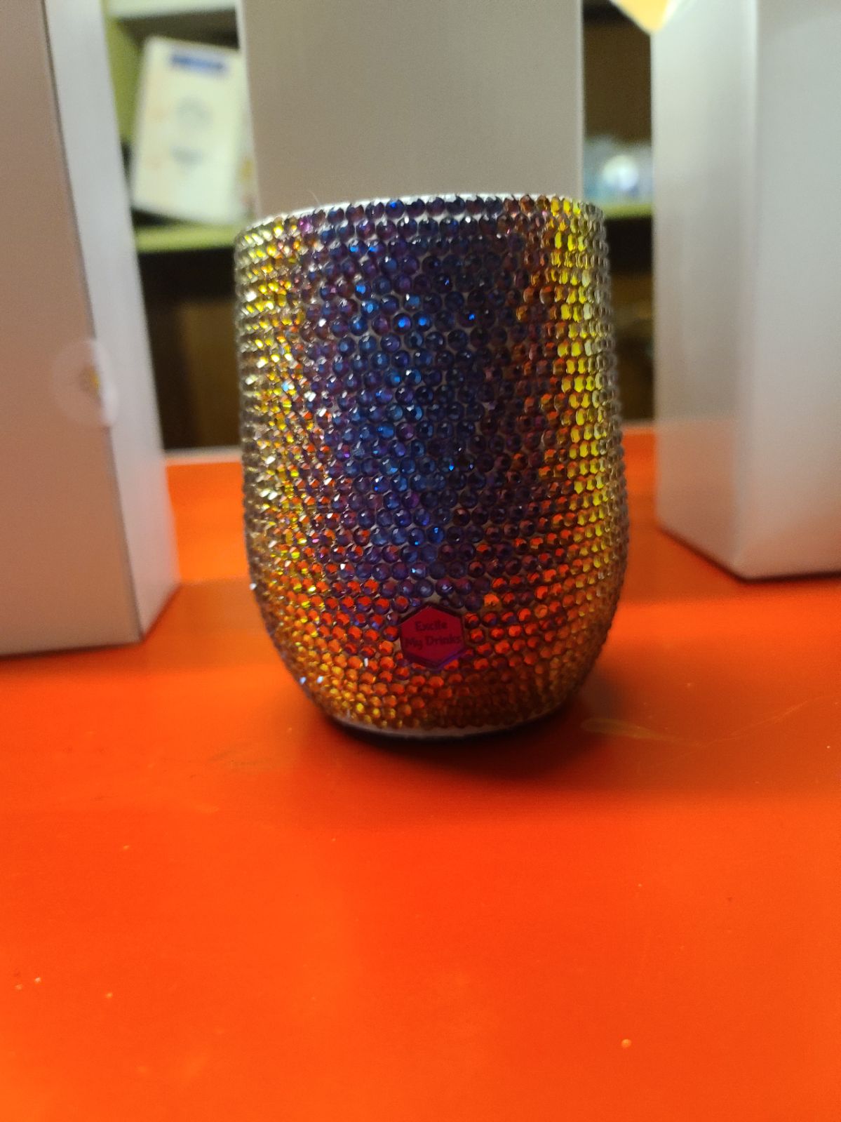 12oz Bling Wine Tumbler with Lid