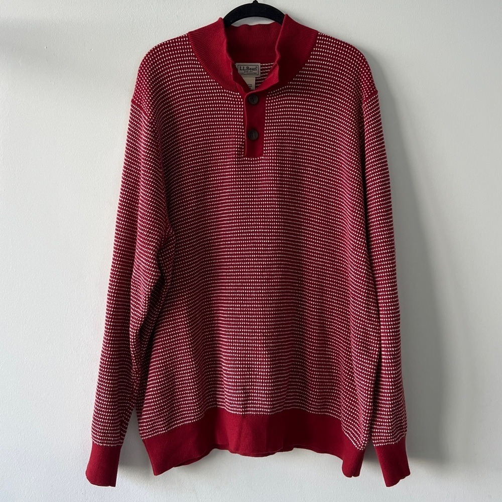 Vintage L.L. Bean Quarter Button Long Sleeve - XL