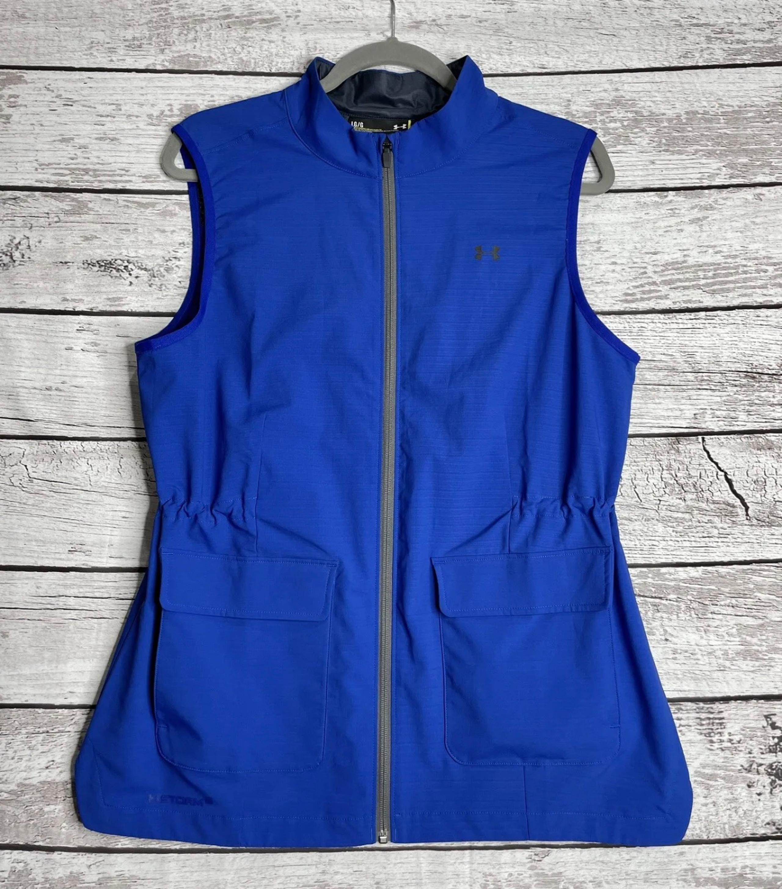Under Armour Vest Women Size L Golf Storm 2 Blue Windbreaker