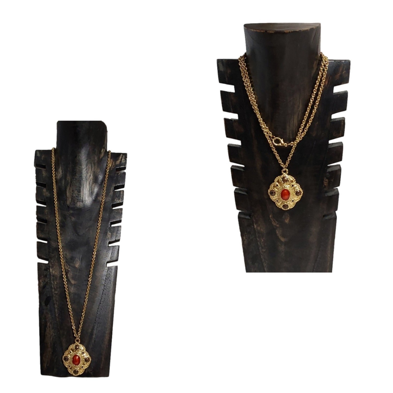 GOLD PLATED GOTIC LONG NECKLACE