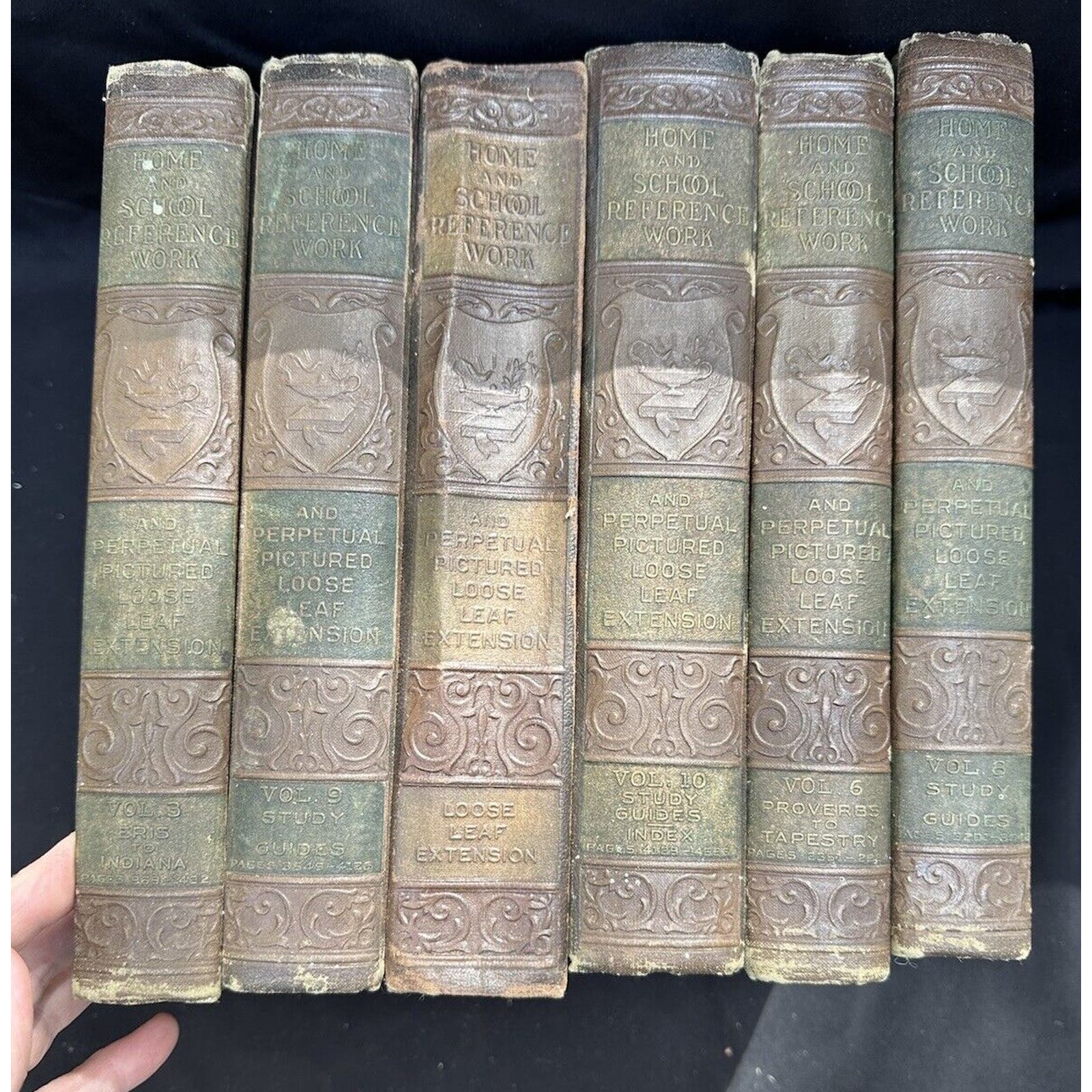 6 Volumes The HOME and SCHOOL REFERENCE WORK Encyclopedia Corp 1924 & Extension
