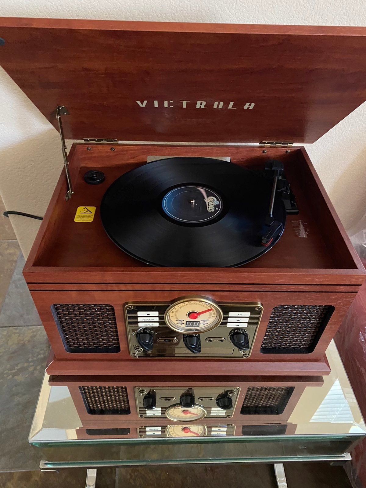 Victrola Hawthorne Wooden Music Center by Victrola