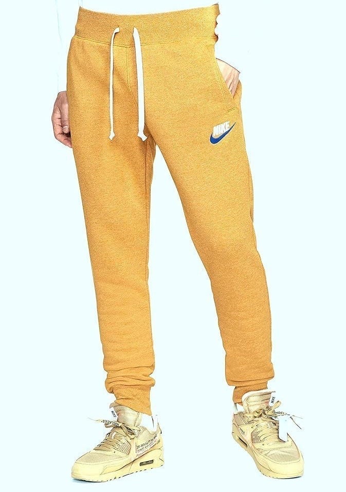 Nike Sportswear® Heritage Fleece Terry Jogger Pants in Gold Suede 928441-727 Ⓜ
