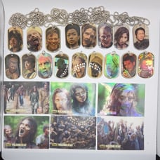 The walking dead dog tags and stickers.