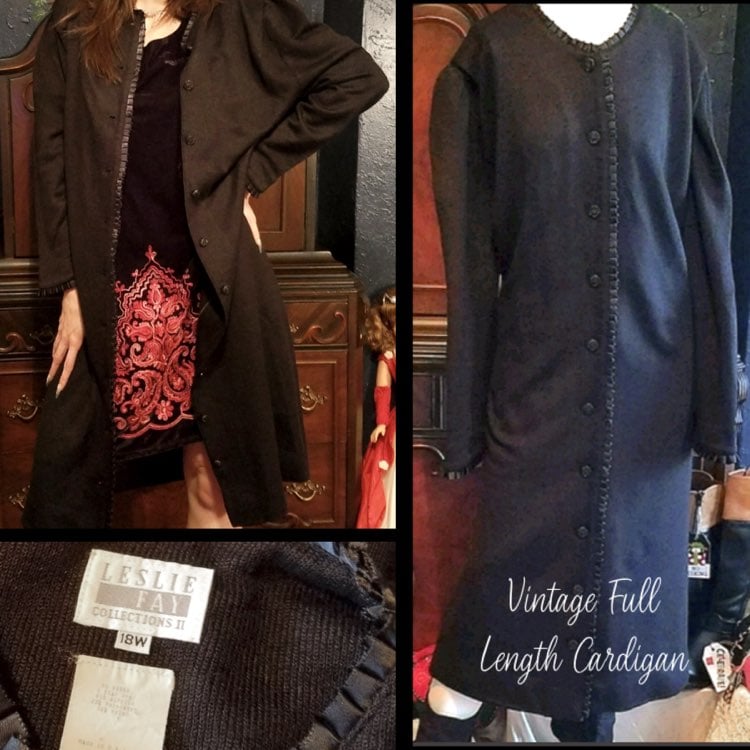 Leslie Fay Vintage Full Length Cardigan