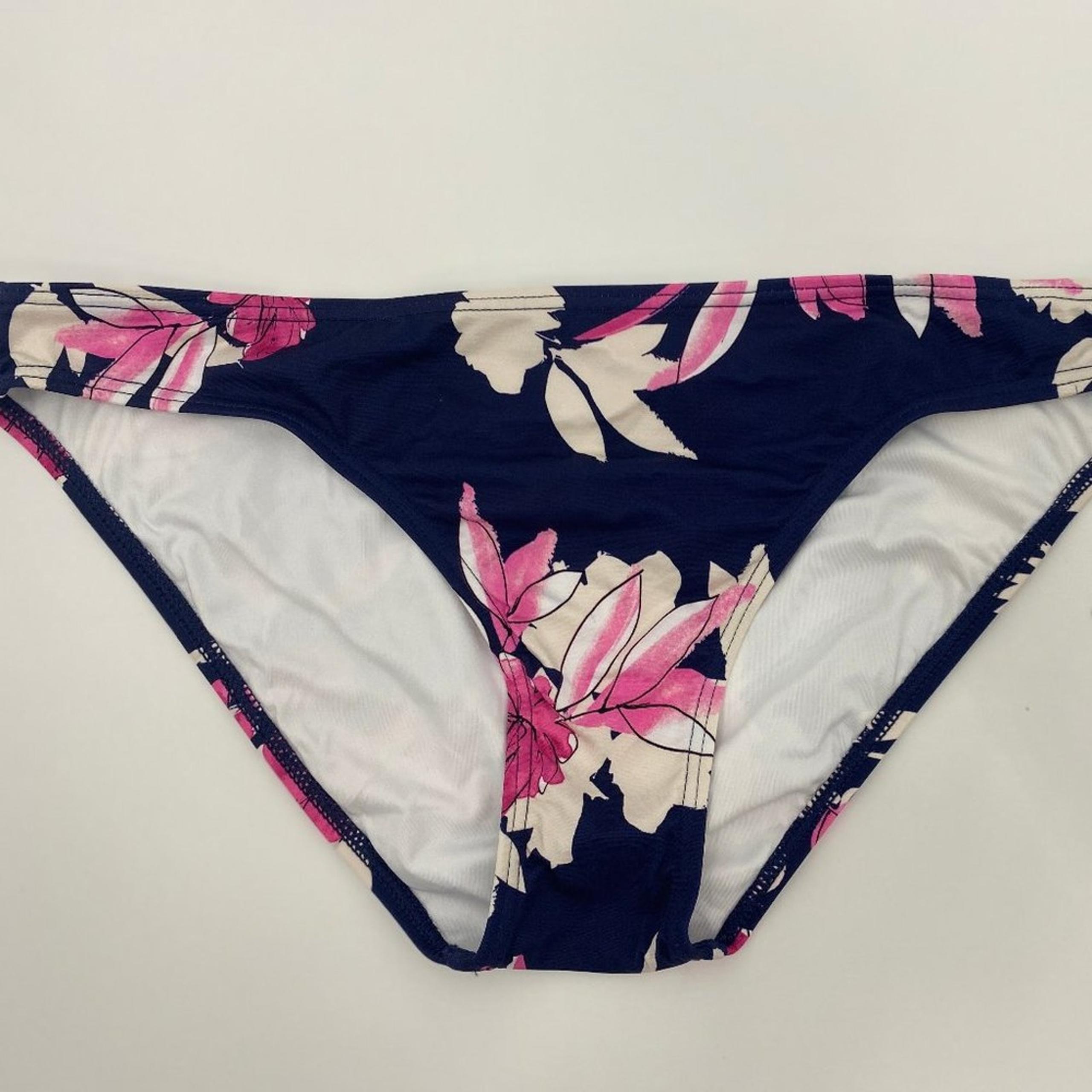 Nautica Womens Blue Pink Floral Bikini Bathing Swim Bottom Size XL NEW