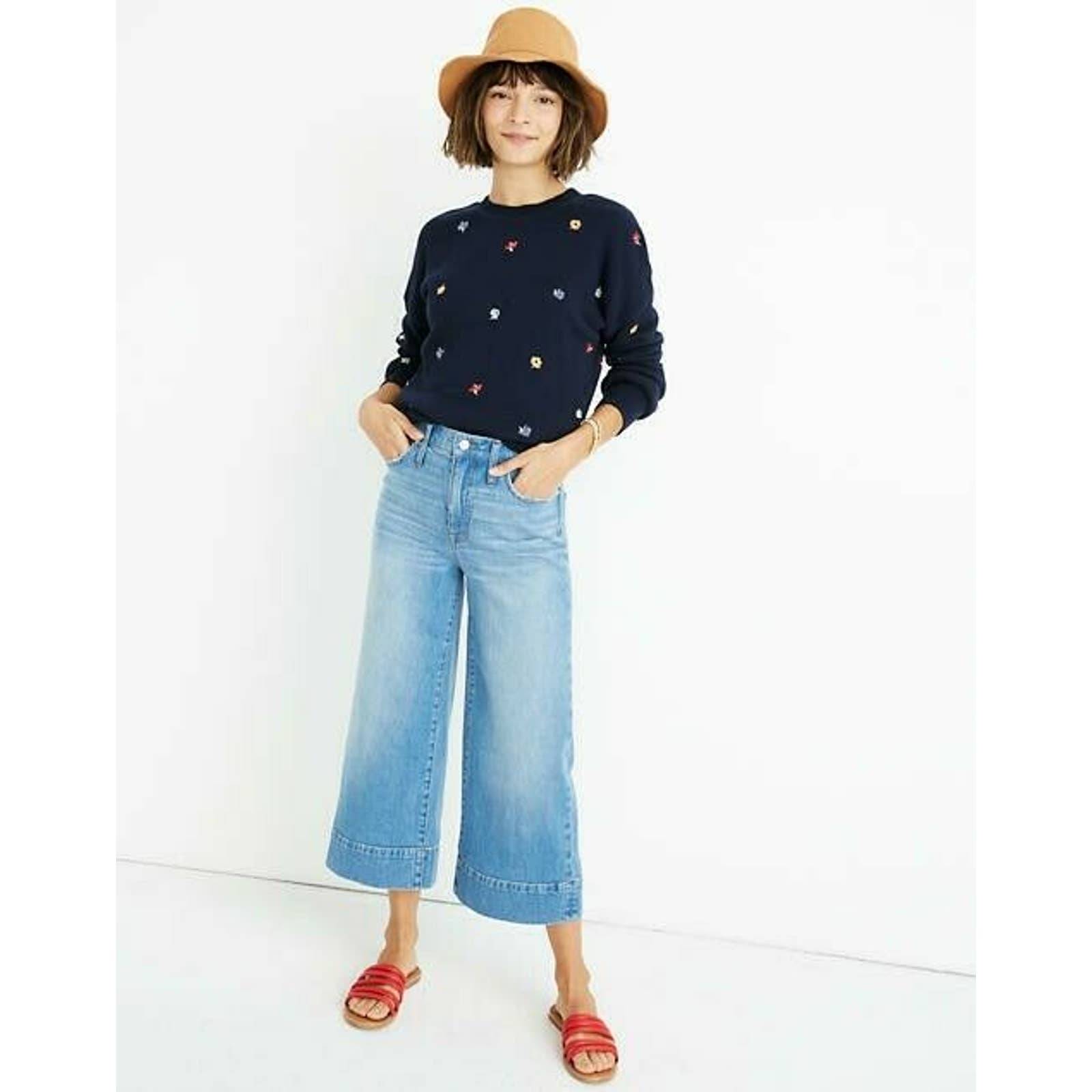 Madewell Wide-Leg Crop in Delancey Wash