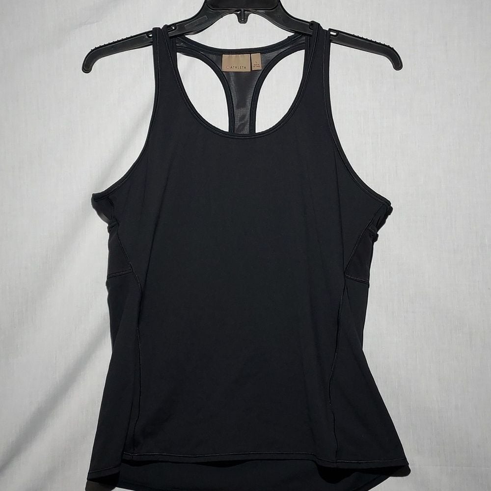 Athleta Inversion tank top solid black women's US size large