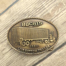 Bocats Inc Belt Buckle Vintage 1984 Semi