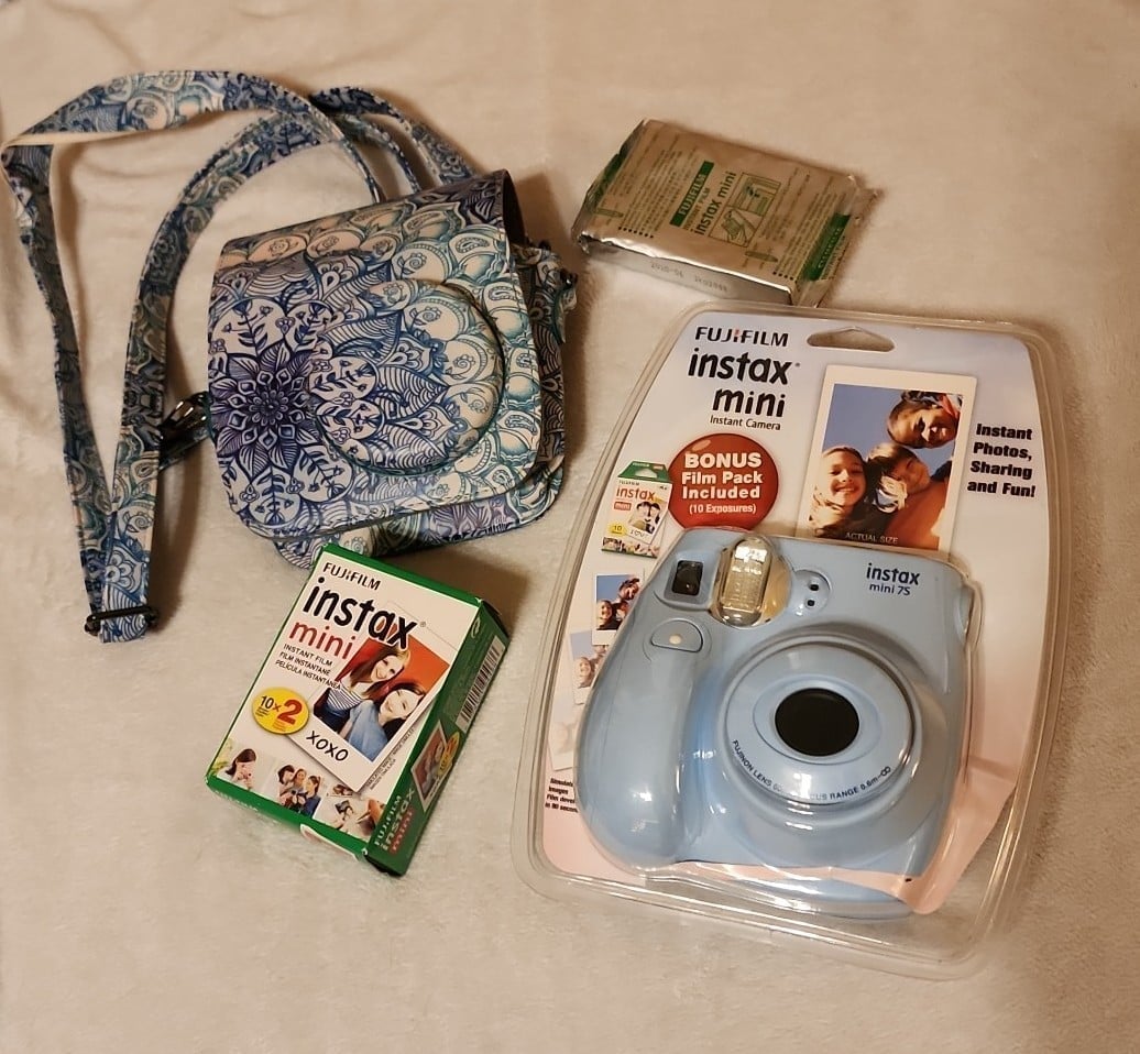 Instax mini polaroid camera bundle