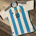 2022 Adidas Argentina Messi Jersey 3 Star Champion Patch Slim Fit 2XL