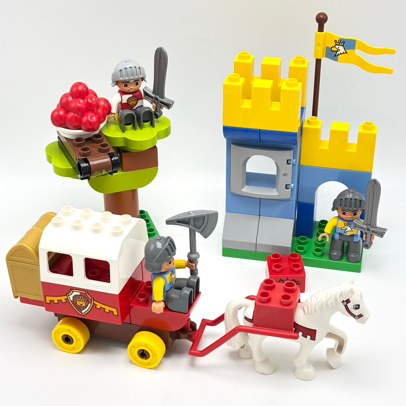 Lego Duplo Treasure Attack Set Kit Knights Castle Horse Wagon 45 Pieces Blocks