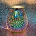 NEW Rainbow Fireworks Glass Electric Oil Burner Warmer G9 Halogen Lamp