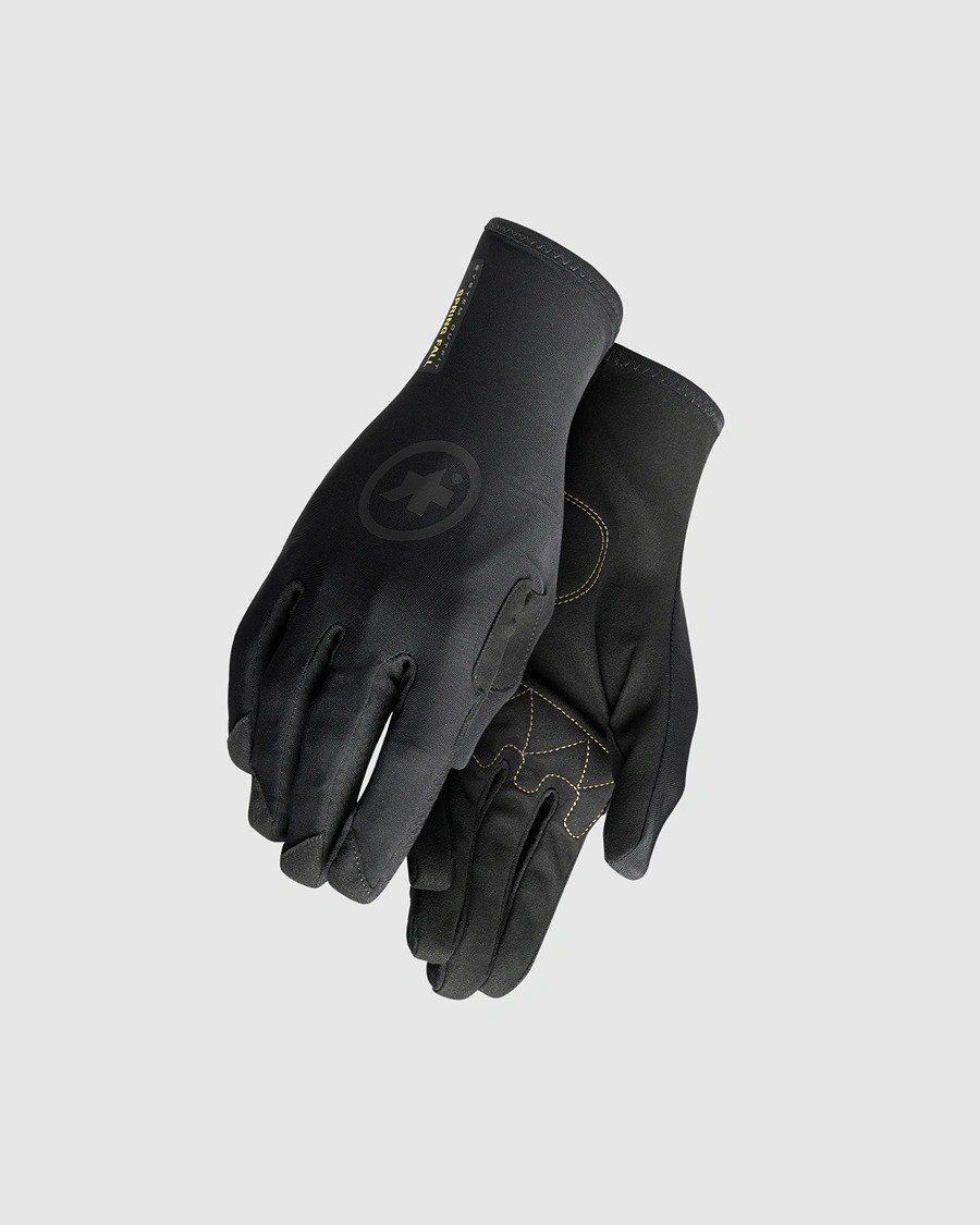 New box, Assos cycling gloves, Spring fall gloves EVO, Black (size S)