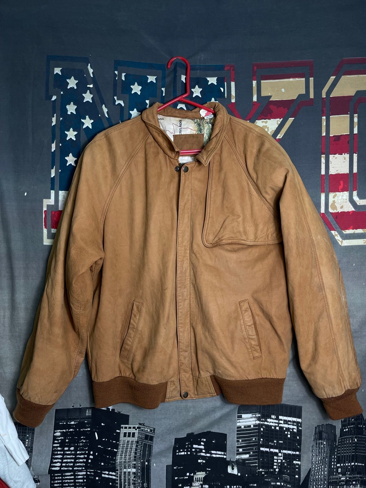 VINTAGE MARLBORO LEATHER BOMBER JACKET