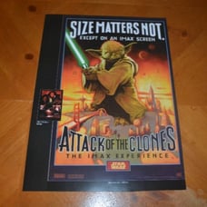 STAR WARS 2006 RARE CALENDAR CUT POSTER EPISODE II: ATTACK OF THE CLONES - IMAX