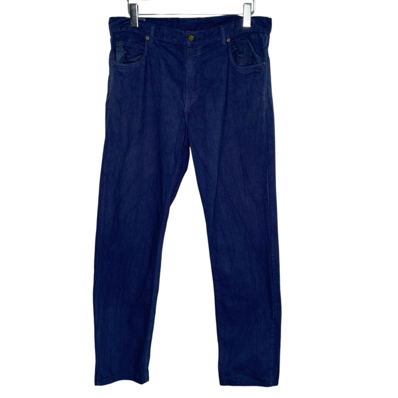 Billy Reid 35 Mens Indigo Blue 100% Cotton Casual Straight Pants