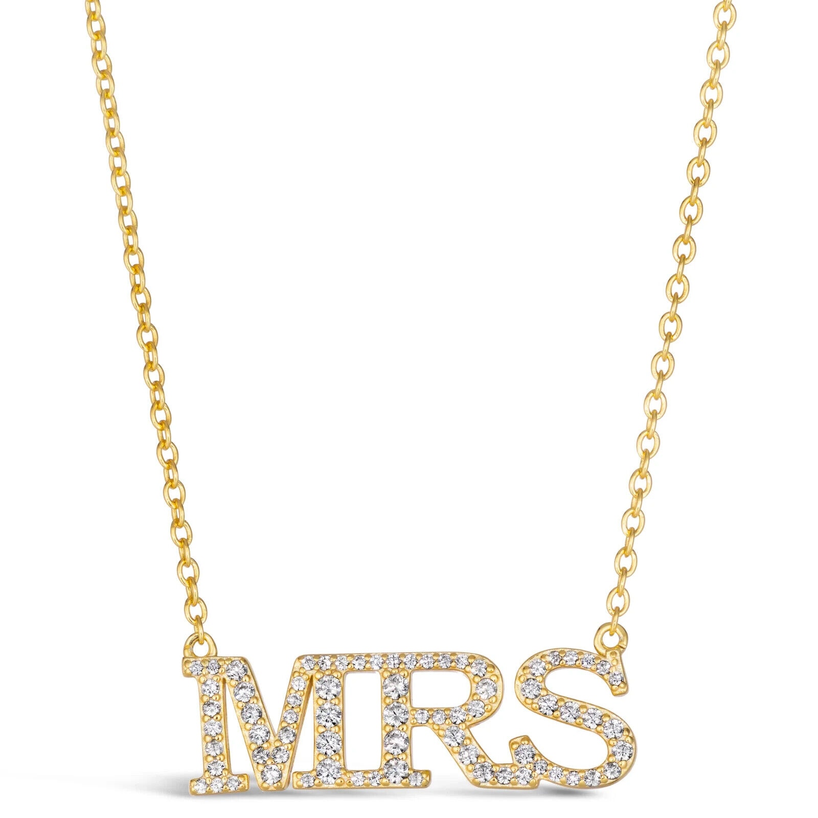 Anna Zuckerman Kate 06 MRS Necklace Gold plated Sterling Honeymoon New with Tag