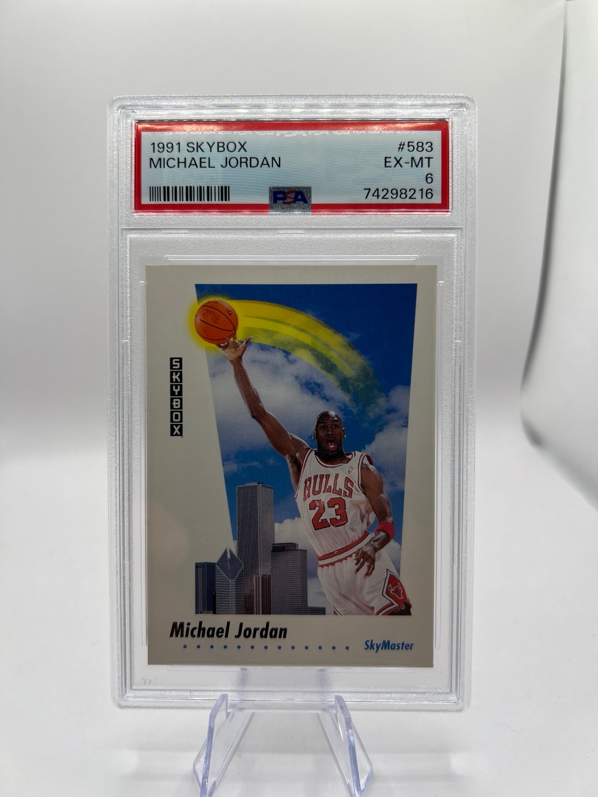 Michael Jordan 1991 skybox PSA EX-MT 6 card #583