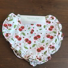 Rachel Zoe 4 Heart Shape Red Cherries Placemats Valentines Day New Ruffled