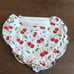 Rachel Zoe 4 Heart Shape Red Cherries Placemats Valentines Day New Ruffled