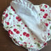 Rachel Zoe 4 Heart Shape Red Cherries Placemats Valentines Day New Ruffled