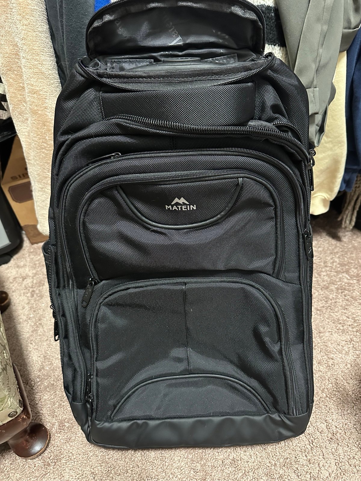 Matein rolling backpack