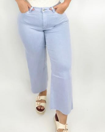 Vervet Olivia Grey Dawn Wide Leg Jeans 14W