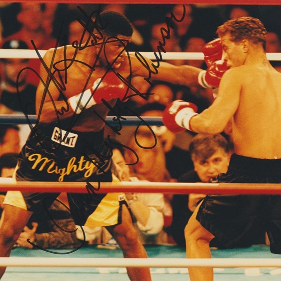 ARTURO GATTI VS IVAN ROBINSON AUTOGRAPHED 8X10 BOXING PHOTO W/PROOF