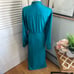Vintage VICTORIAS SECRET Womens Robe Gold Label Teal Belted Gold Metallic Trim L