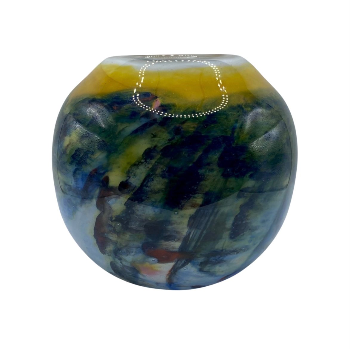 Vintage Michael Taylor Art Glass Vase Beautifully Crafted Signed Dated.