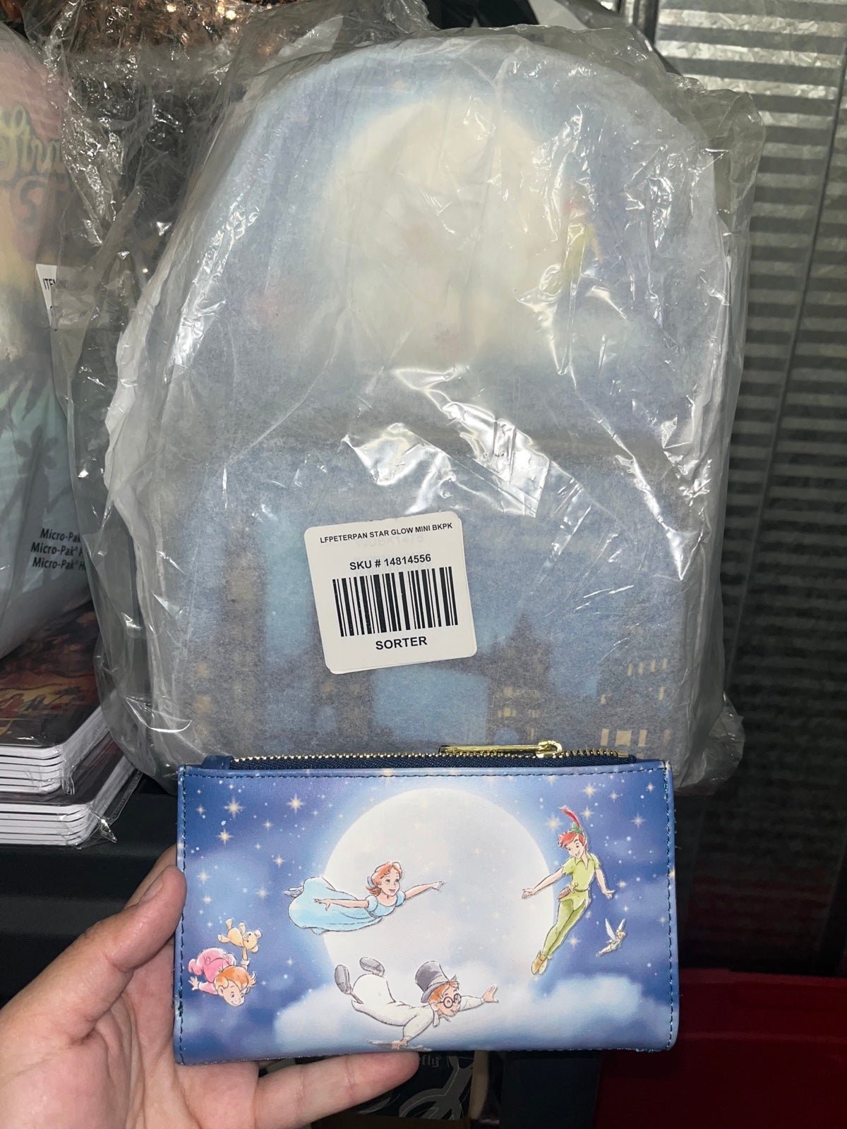 Loungefly peter pan backpack and wallet