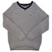Nautica V-Neck Black/White Men's Medium Pullover Sweater