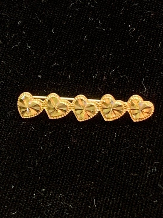 BHG 14k Gold Hearts Pin - Beverly Hills Gold
