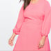 Eloquii 60’s 70’s Barbiecore Pink handkerchief bishop puff sleeve dress 28