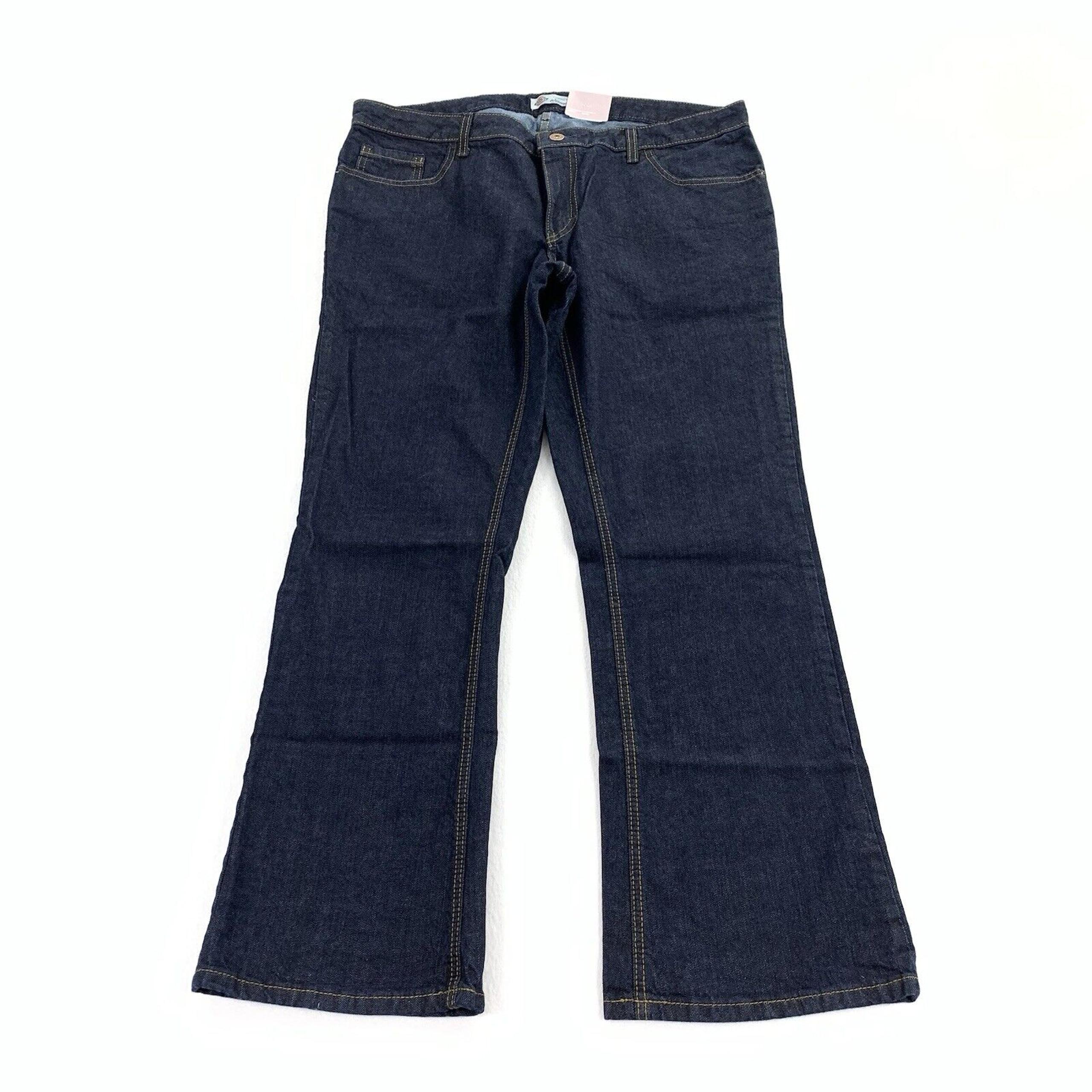NWT Dickies Relaxed Bootcut Jeans Size 12 Petite Womens Dark Blue Wash Denim 12P