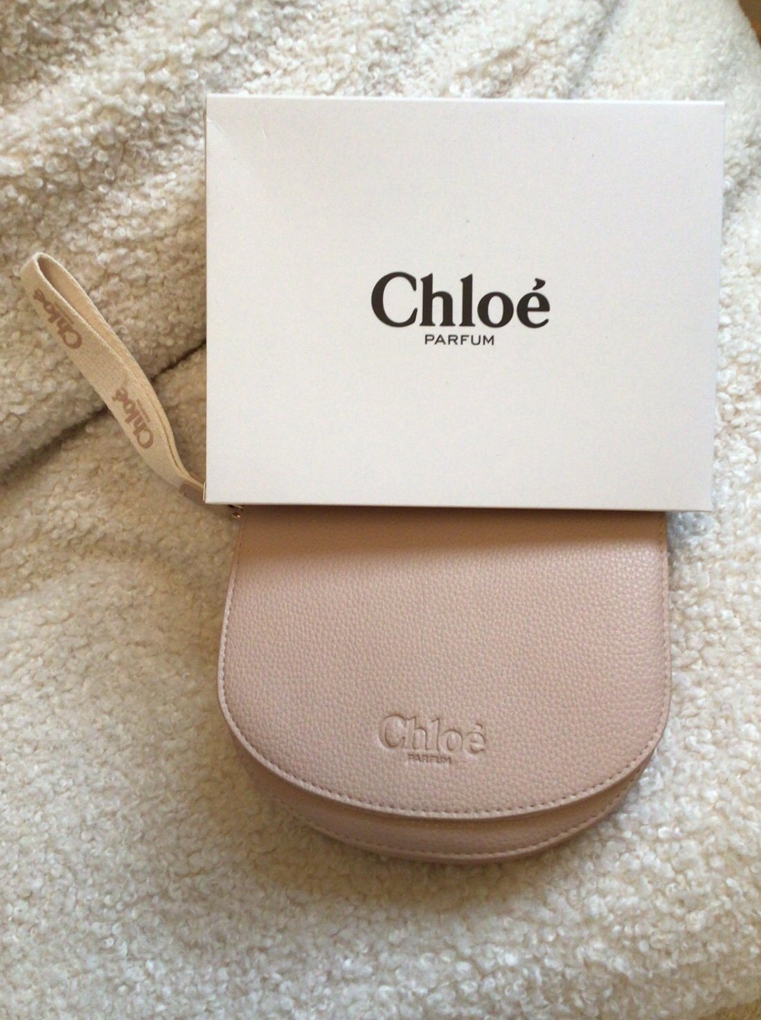 New with box Chloe beauty Parfum wristlet pouch