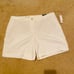 NWT Women Talbots Relaxed Chino Shorts Size 16 White Below Waist Inseam 7”