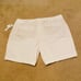NWT Women Talbots Relaxed Chino Shorts Size 16 White Below Waist Inseam 7”