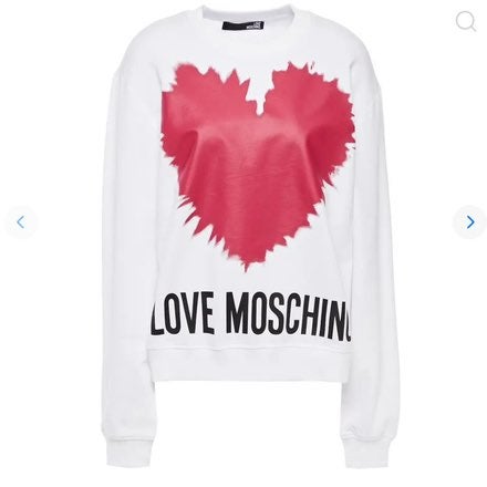 Love moschino heart sweatshirt sale