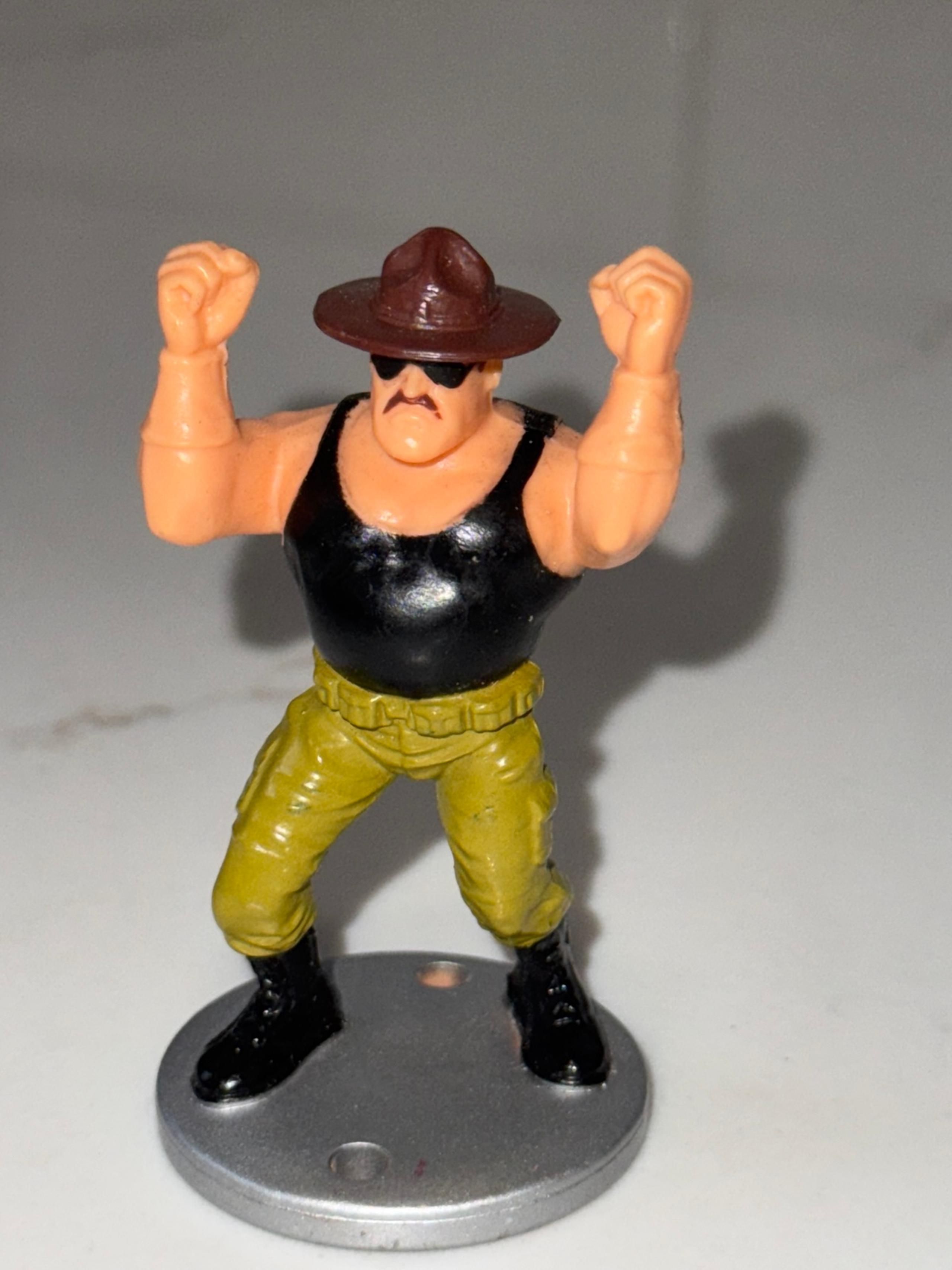Vintage 1991 Hasbro Titan Sport WWF WWE Action Figure Mini Sgt Slaughter