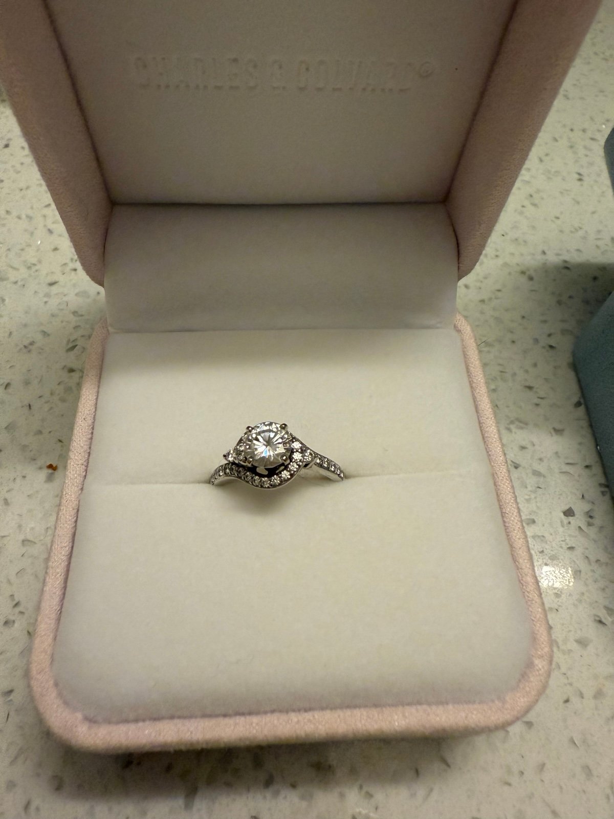Charles and Colvard engagement ring