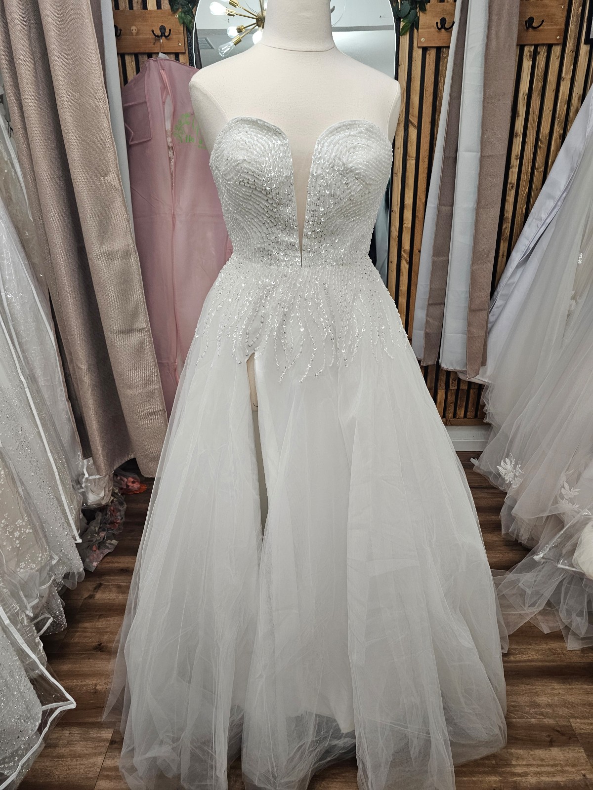 Wedding Dress size 14 aline Sleeveless-99