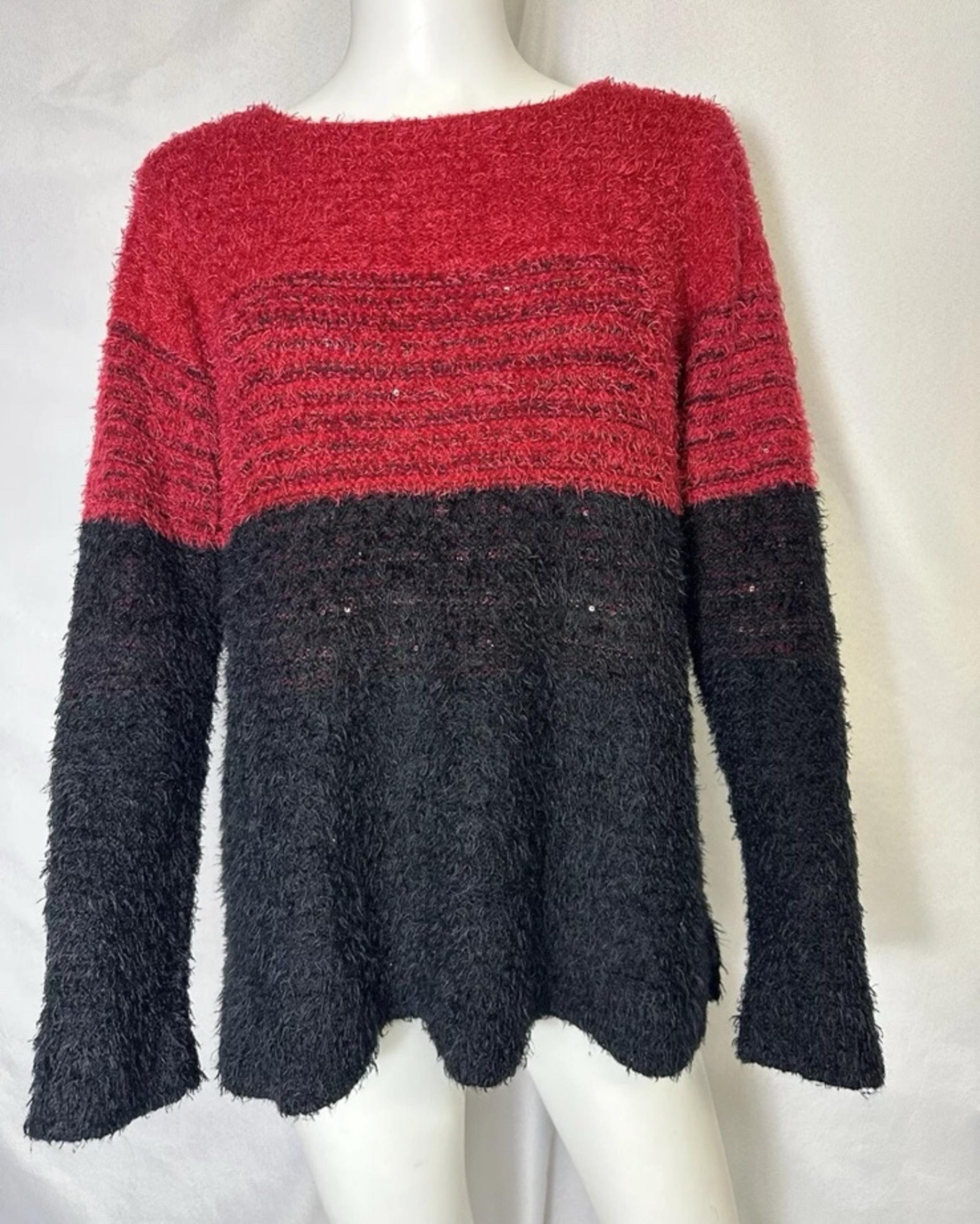 UNITED STATES SWEATERS SIZE LARGE RED/BLACK SWEATER