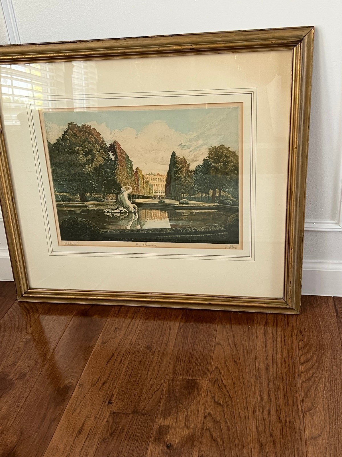Vintage Emil Singer Original Signed 12”x16” picture on a 22”x26” frame