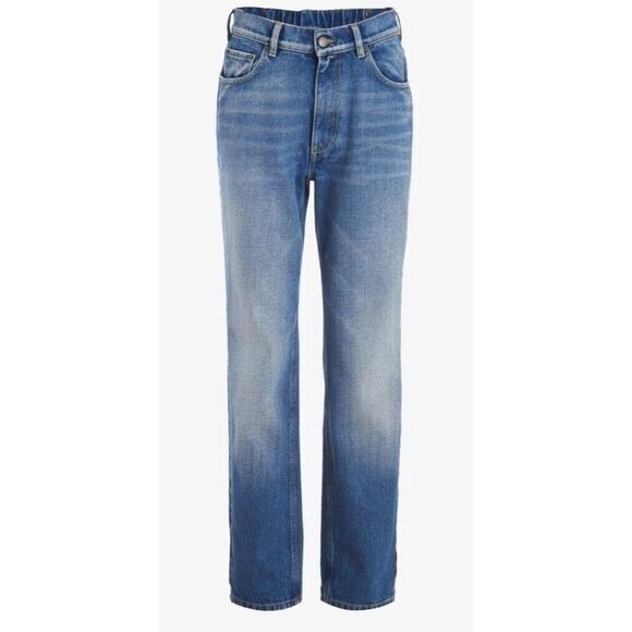 SER.O.YA Maggie Mid Rise Vintage Straight Organic Cotton Jeans Made in Italy