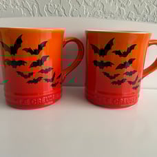 Halloween Set of 2 Le creuset Bat mugs