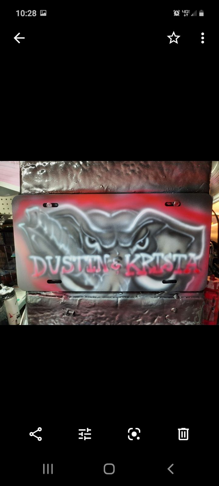 Airbrushed personalized tags